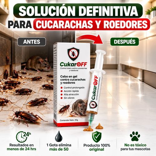 CukarOff - Despídete de las cucarachas y roedores desde el primer uso