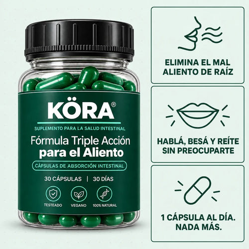 KORA - Eliminá el mal aliento desde la raíz y recuperá la confianza, en 4 semanas.