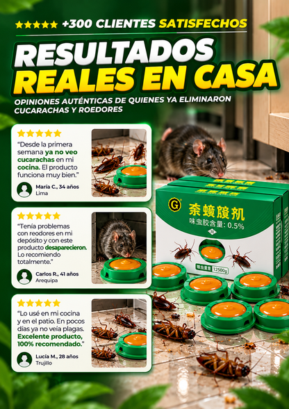CEBO ANTI PLAGAS - Elimina Cucarachas y Rodedores por completo PRO