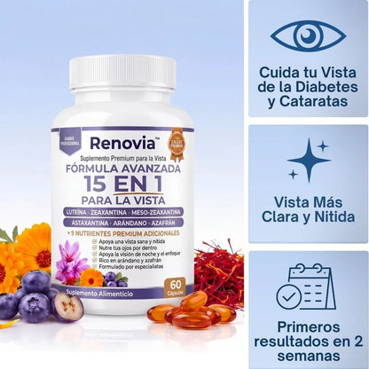 Renovia® Formula 15 en 1 | Protege y Cuida tu Salud Visual Cada Día