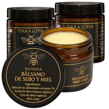 Nuvana® Bálsamo de sebo y miel - Combate el acne y el envejecimiento al mismo tiempo