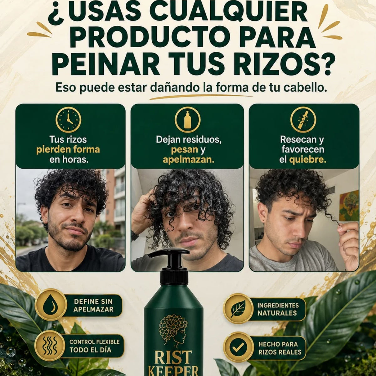 Rist Keeper® - Crema definidora de rizos para hombres