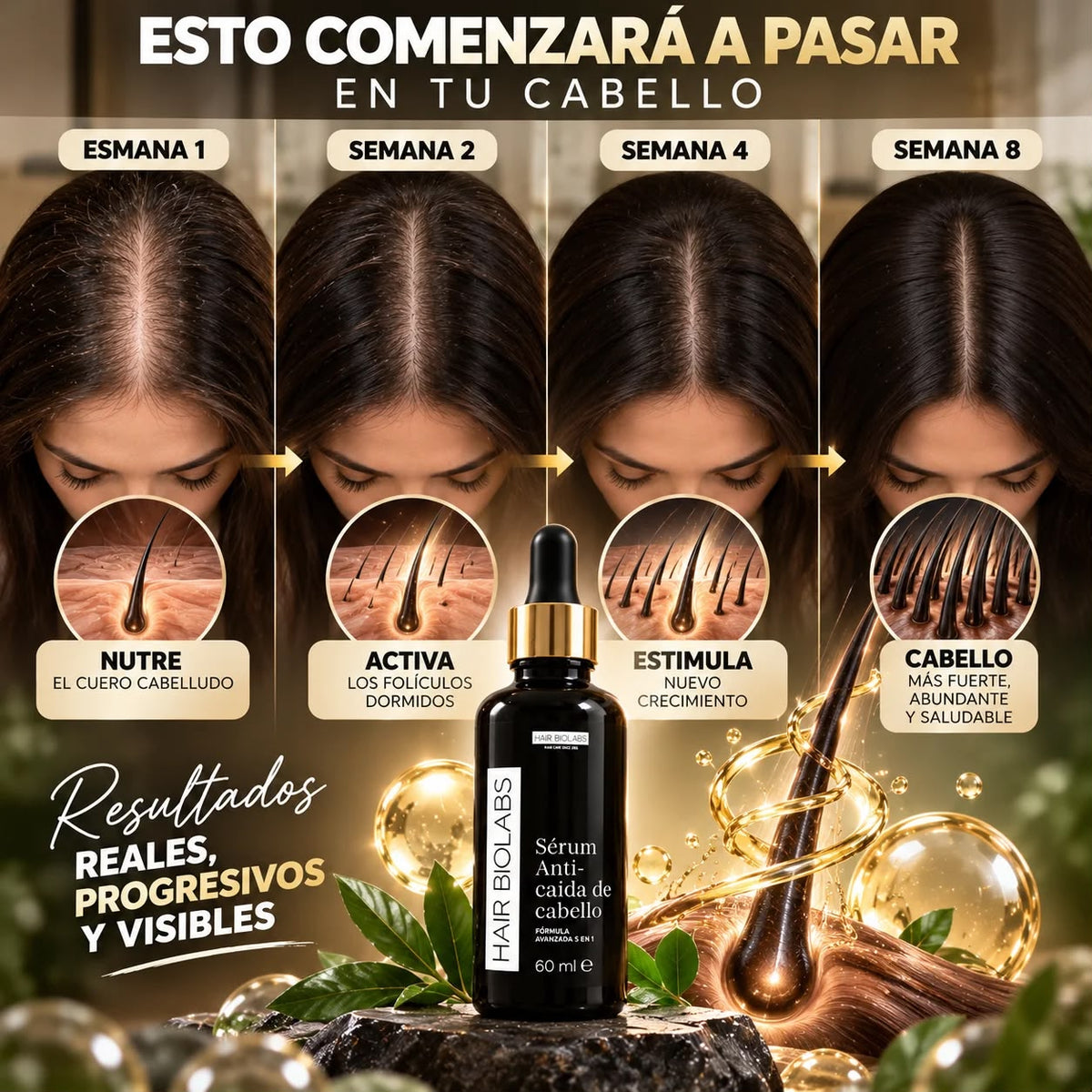 Redensi Hair- sérum de triple acción para la caída y pérdida del cabello