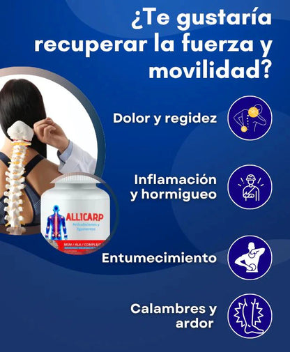 ALILCARP – Suplemento natural / Reduce dolor y acelera la recuperación nerviosa