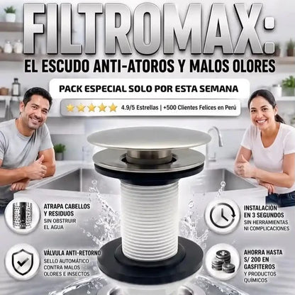 FILTROMAX - Filtra impurezas y mejora la calidad del agua al instante.