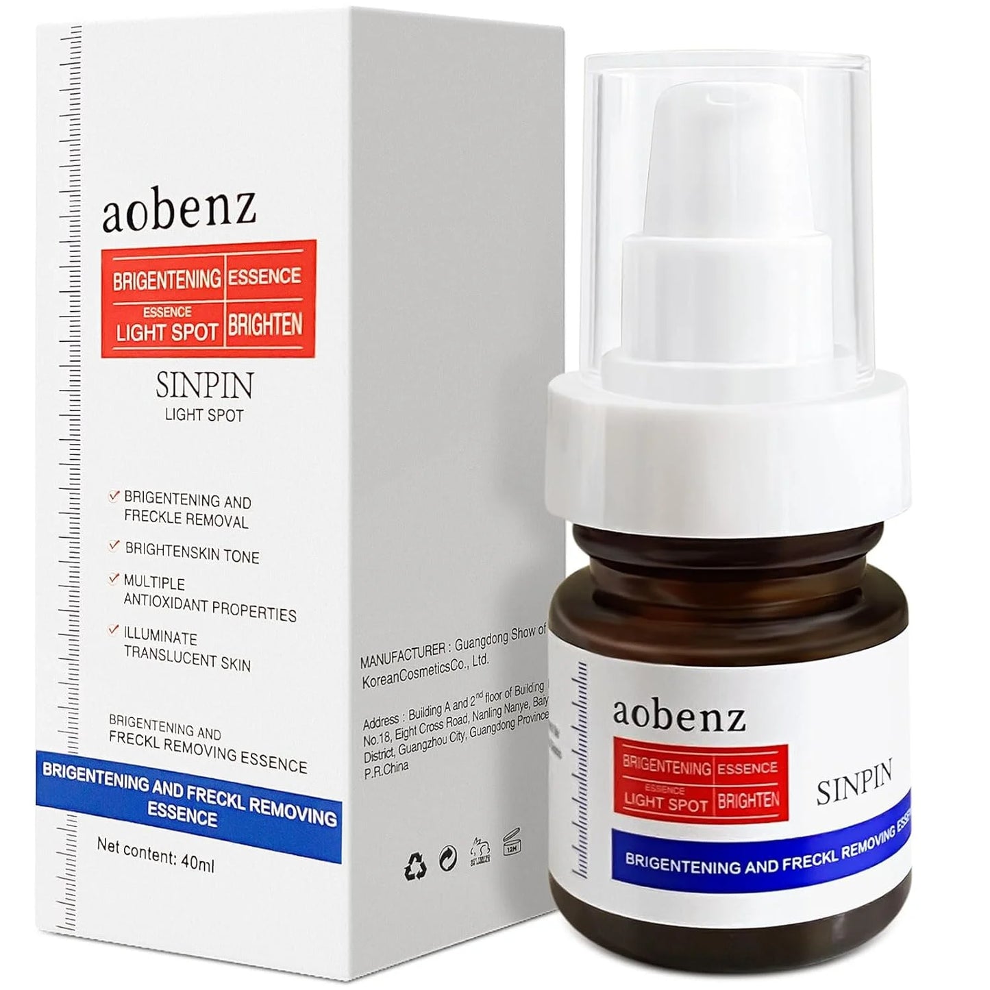 Serum Aobenz - Elimina el melasma , Aclara pecas y Manchas oscuras
