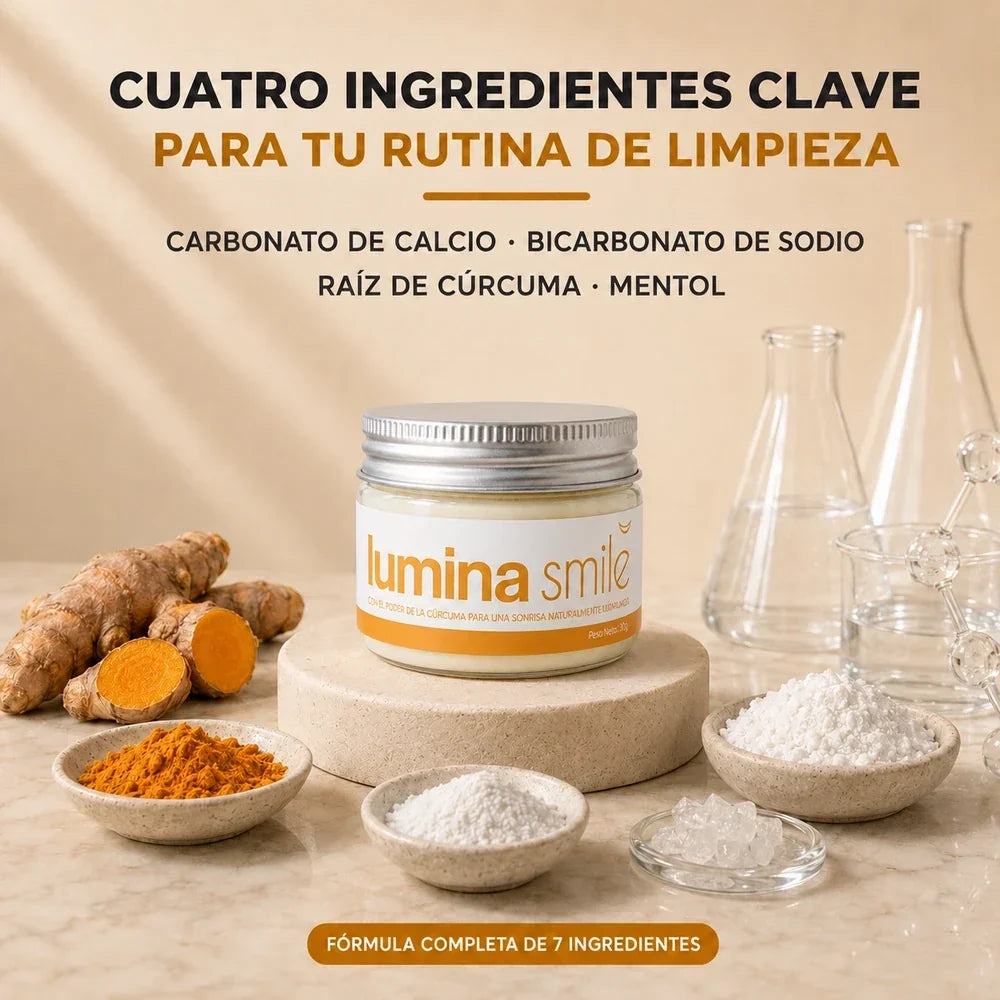 Lumina Smile — Polvo dental para manchas y caries
