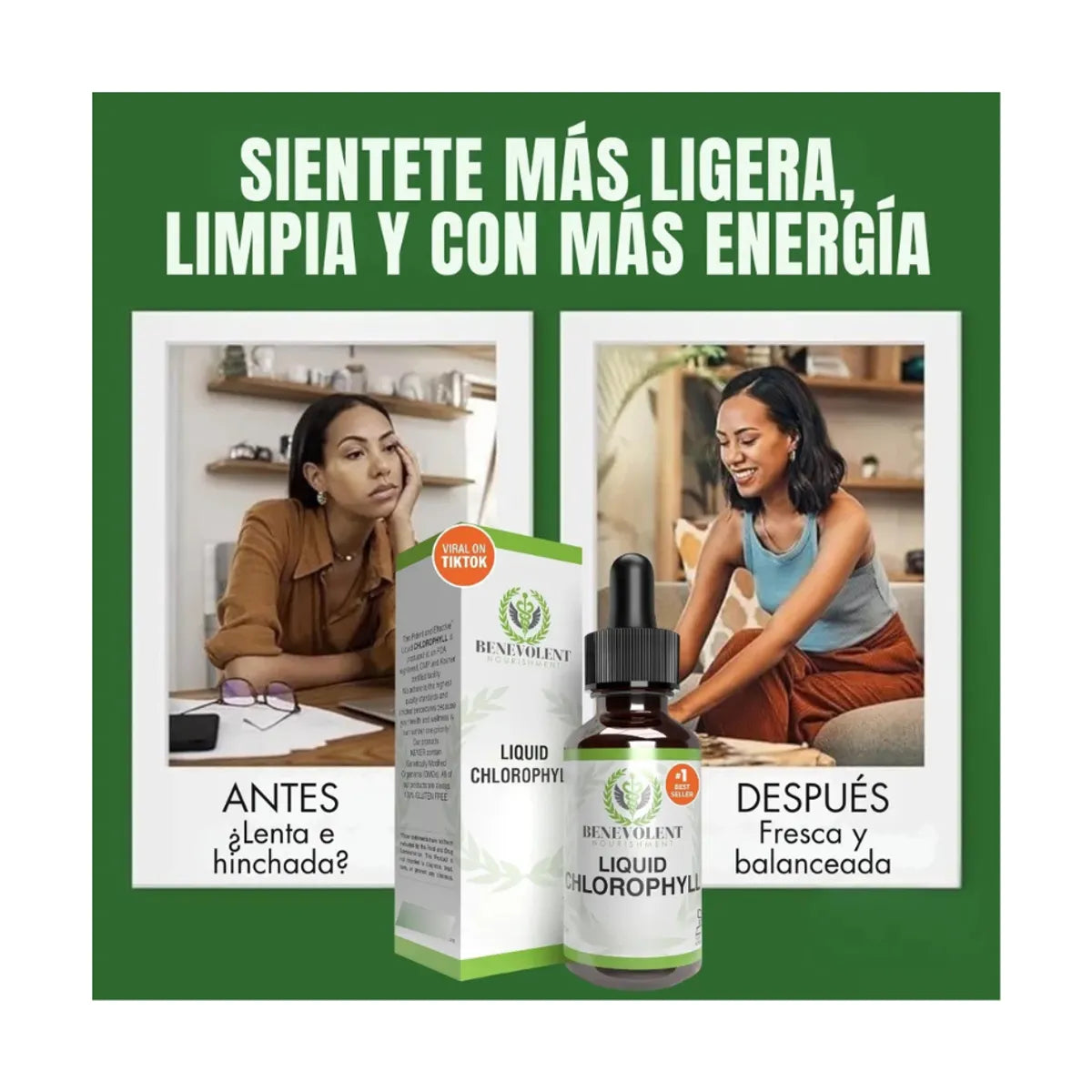 CLOROFILA LÍQUIDA - Detox natural que depura, refresca y revitaliza tu cuerpo