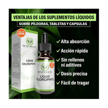 CLOROFILA LÍQUIDA - Detox natural que depura, refresca y revitaliza tu cuerpo